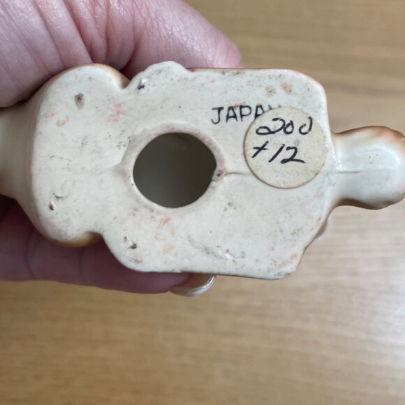 Vtg Japan Ceramic Deer Figurines Bambi Fawn Anthropomorphic Big Eyes MCM Kitsch - Picture 7 of 9